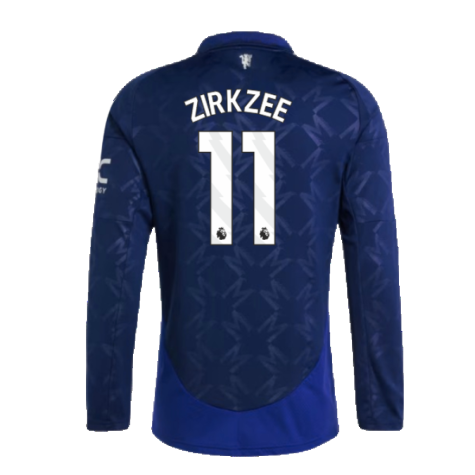 2024-2025 Man Utd Long Sleeve Away Shirt (Zirkzee 11)