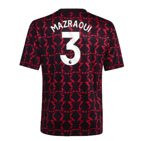 2024-2025 Man Utd Pre-Match Shirt (Black) - Kids (Mazraoui 3)