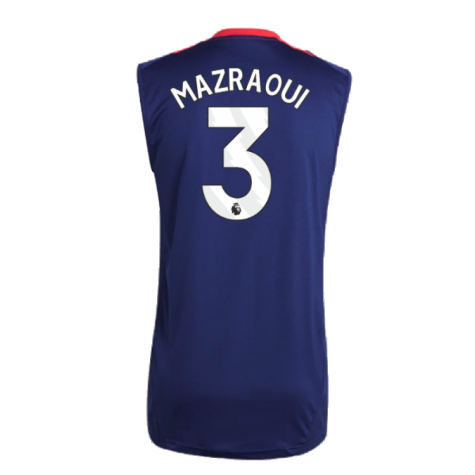 2024-2025 Man Utd Sleeveless Jersey (Night Indigo) (Mazraoui 3)