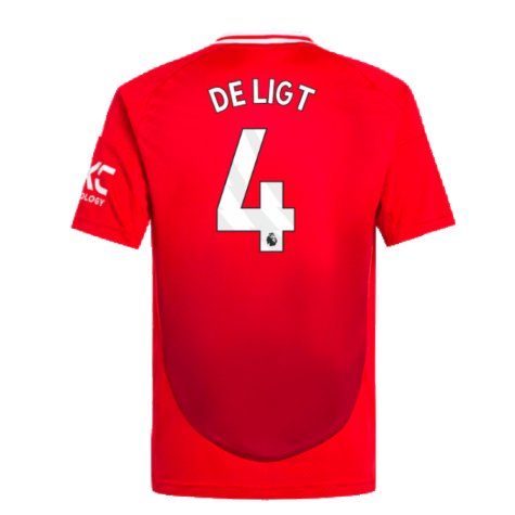 2024-2025 Man Utd Home Shirt (Kids) (De Ligt 4)