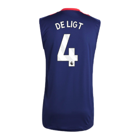 2024-2025 Man Utd Sleeveless Jersey (Night Indigo) (De Ligt 4)