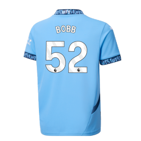 2024-2025 Man City Home Shirt (Kids) (Bobb 52)