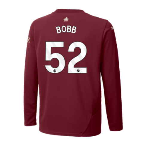 2024-2025 Man City Third Long Sleeve Shirt (Kids) (Bobb 52)