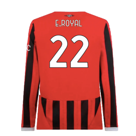 2024-2025 AC Milan Home Long Sleeve Shirt (E.Royal 22)