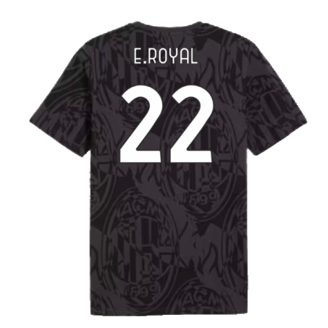 2024-2025 AC Milan ftblCulture Tee AOP (Black) (E.Royal 22)