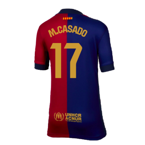 2024-2025 Barcelona Home Shirt (Kids) (M.Casado 17)