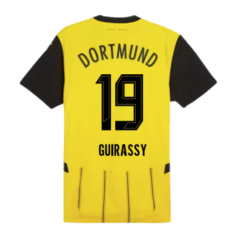 2024-2025 Borussia Dortmund Authentic Home Shirt (Guirassy 19)