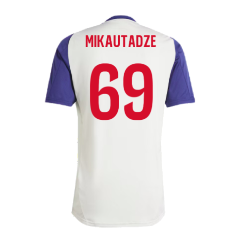 2024-2025 Olympique Lyon Training Jersey (White Tint) (Mikautadze 69)