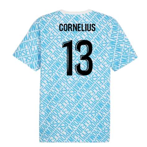 2024-2025 Marseille ftblCulture Tee AOP (Blue) (Cornelius 13)