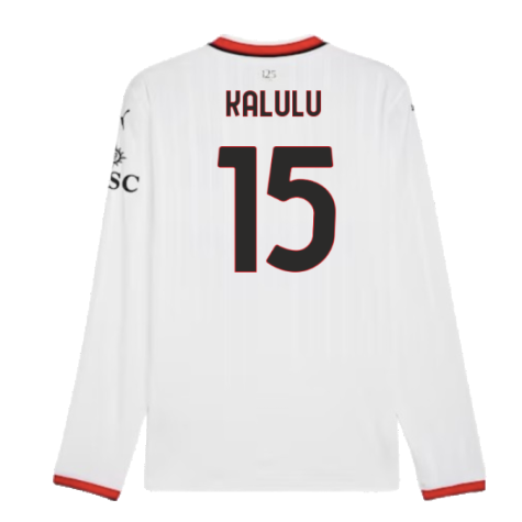 2024-2025 AC Milan Away Long Sleeve Shirt (Kalulu 15)