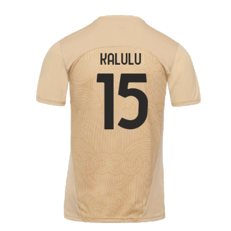 2024-2025 AC Milan Pre-Match Shirt (Putty) (Kalulu 15)