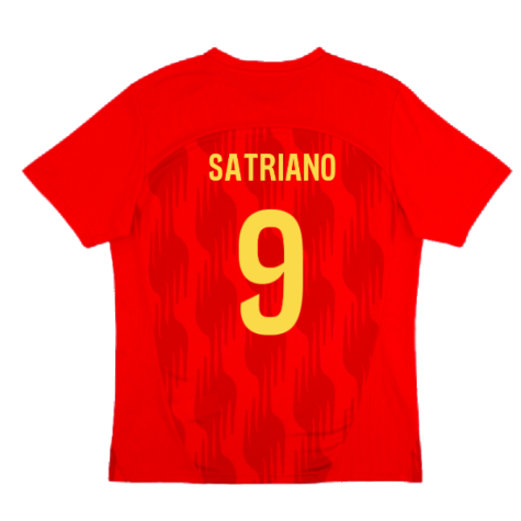 2024-2025 Racing Lens Pre-Match Shirt (Red) (Satriano 9)