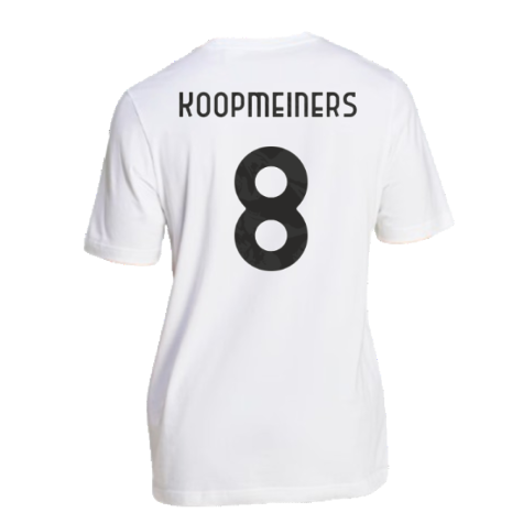 2024-2025 Juventus DNA Graphic Tee (White) (Koopmeiners 8)