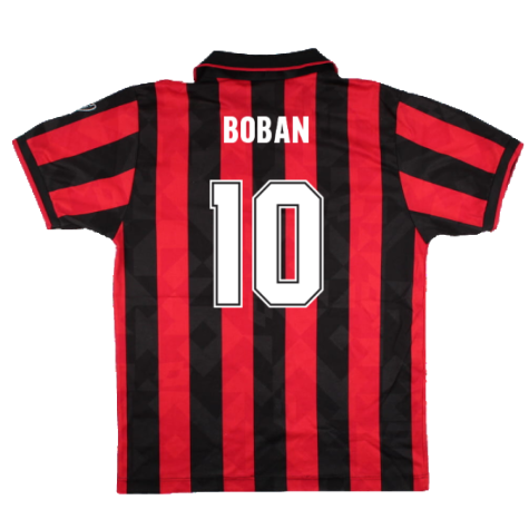 AC Milan 1994-96 Home Shirt (M) (Excellent) (BOBAN 10)