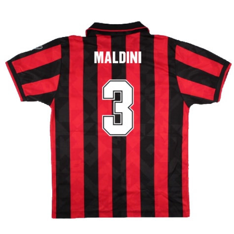 AC Milan 1994-96 Home Shirt (M) (Excellent) (MALDINI 3)