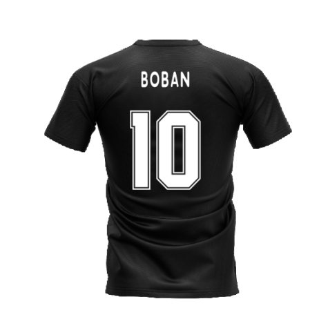 AC Milan 1995-1996 Retro Shirt T-shirt (Black) (BOBAN 10)