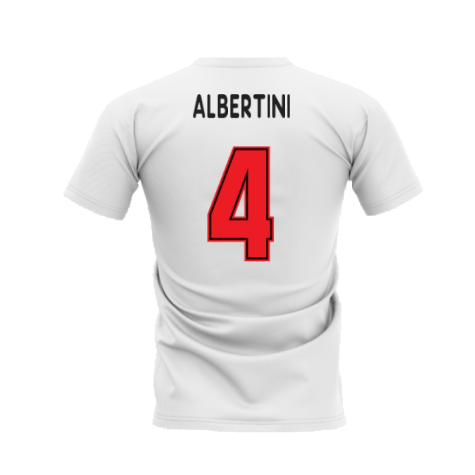 AC Milan 1995-1996 Retro Shirt T-shirt (White) (Albertini 4)