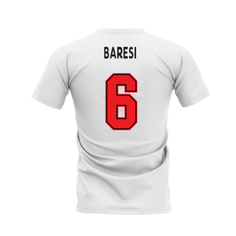 AC Milan 1995-1996 Retro Shirt T-shirt (White) (BARESI 6)