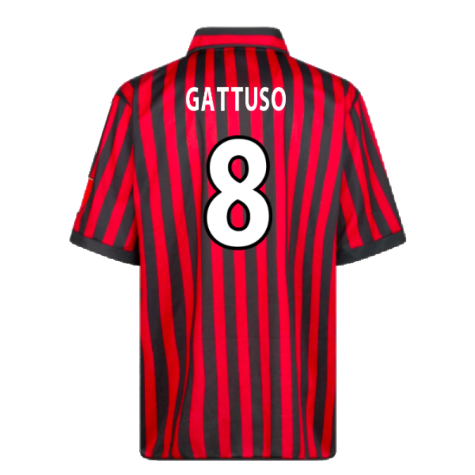 AC Milan 2000 Centenary Retro Football Shirt (Gattuso 8)