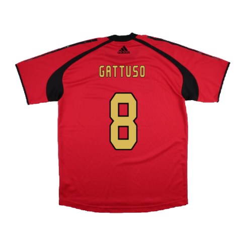 AC Milan 2004-05 Adidas Champions League Training Shirt (L) (Gattuso 8) (Very Good)