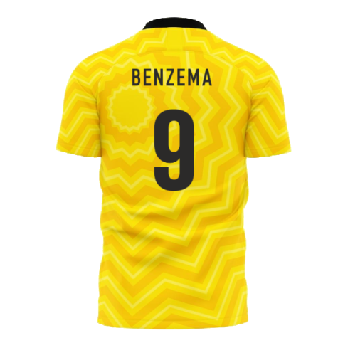 Al-Ittihad 2024-2025 Home Concept Football Kit (Libero) - Kids (Long Sleeve) (Benzema 9)