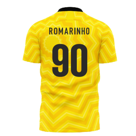 Al-Ittihad 2024-2025 Home Concept Football Kit (Libero) - Kids (Long Sleeve) (Romarinho 90)