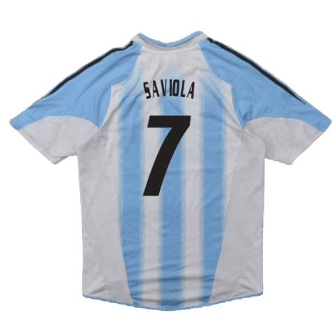 Argentina 2004-05 Home Shirt (XL) (Good) (Saviola 7)