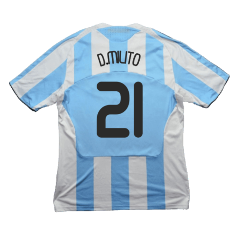 Argentina 2008-09 Home Shirt (L) (Good) (D.Milito 21)