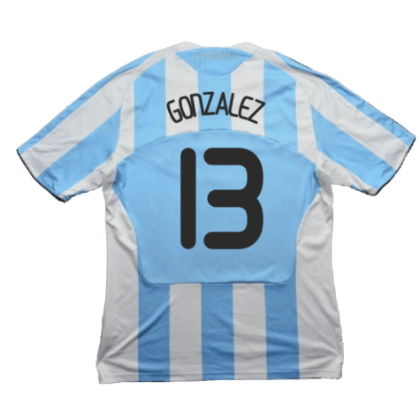 Argentina 2008-09 Home Shirt (S) (Very Good) (Gonzalez 13)