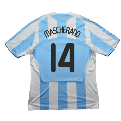 Argentina 2008-09 Home Shirt (L) (Good) (Mascherano 14)