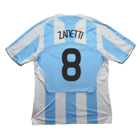 Argentina 2008-09 Home Shirt (L) (Good) (Zanetti 8)