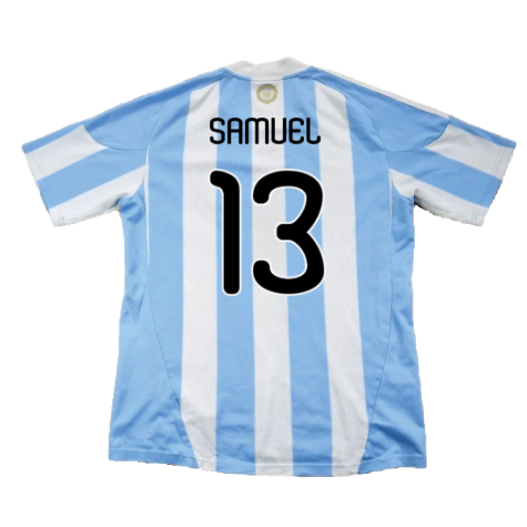 Argentina 2010-11 Home (L) (Excellent) (Samuel 13)