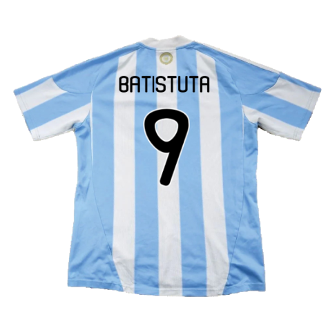 Argentina 2010-11 Home Shirt (Excellent) (Batistuta 9)