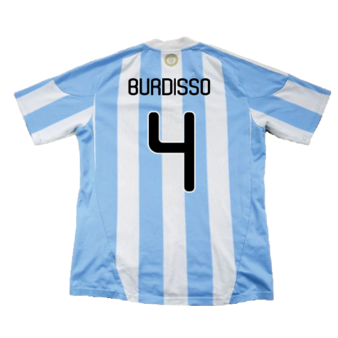 Argentina 2010-11 Home Shirt (Excellent) (Burdisso 4)