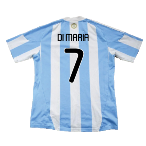 Argentina 2010-11 Home Shirt (Excellent) (Di Maria 7)