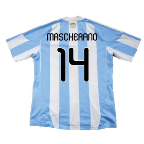 Argentina 2010-11 Home Shirt (Excellent) (Mascherano 14)