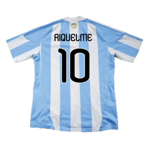 Argentina 2010-11 Home Shirt (Excellent) (Riquelme 10)