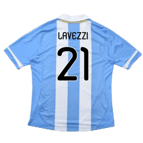 Argentina 2011-2012 Home Shirt (L) (Good) (Lavezzi 21)