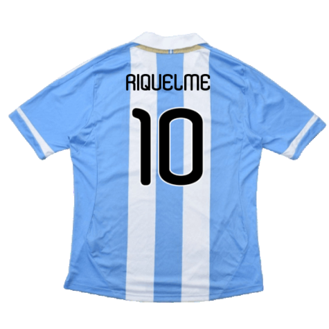 Argentina 2011-2012 Home Shirt (L) (Good) (RIQUELME 10)