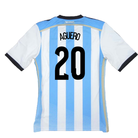 Argentina 2014-15 Home Shirt (XL) (Very Good) (Aguero 20)