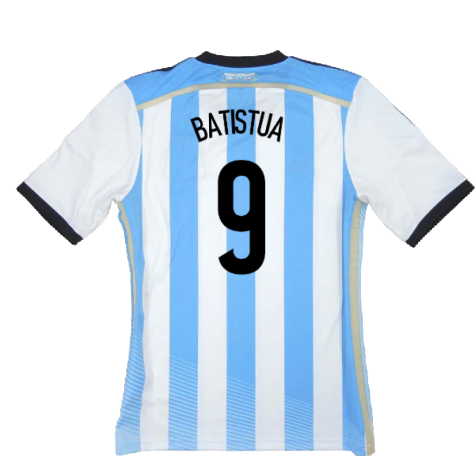 Argentina 2014-15 Home Shirt (L) (Mint) (Batistua 9)