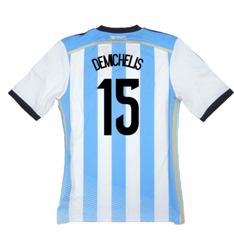 Argentina 2014-15 Home Shirt (XL) (Very Good) (Demichelis 15)