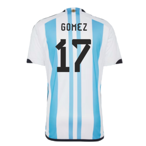 Argentina 2022 World Cup Winners Home Shirt (GOMEZ 17)