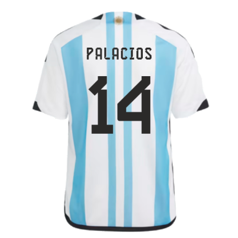 Argentina 2022 World Cup Winners Home Shirt - Kids (PALACIOS 14)