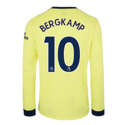 Arsenal 2021-2022 Long Sleeve Away Shirt (BERGKAMP 10)