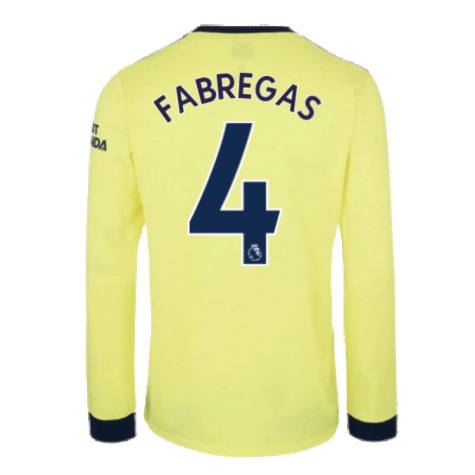 Arsenal 2021-2022 Long Sleeve Away Shirt (FABREGAS 4)