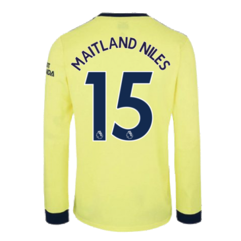 Arsenal 2021-2022 Long Sleeve Away Shirt (MAITLAND NILES 15)