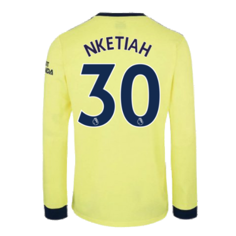 Arsenal 2021-2022 Long Sleeve Away Shirt (NKETIAH 30)