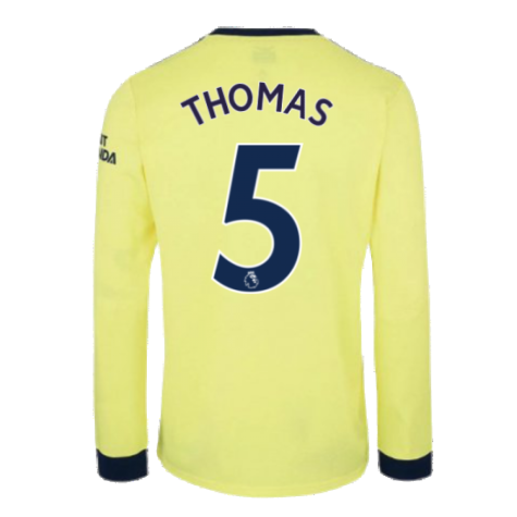 Arsenal 2021-2022 Long Sleeve Away Shirt (Thomas 5)