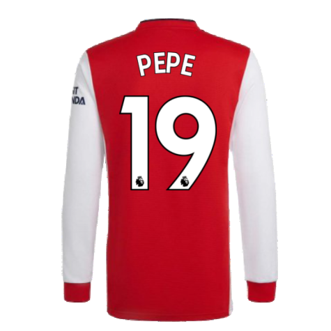 Arsenal 2021-2022 Long Sleeve Home Shirt (PEPE 19)